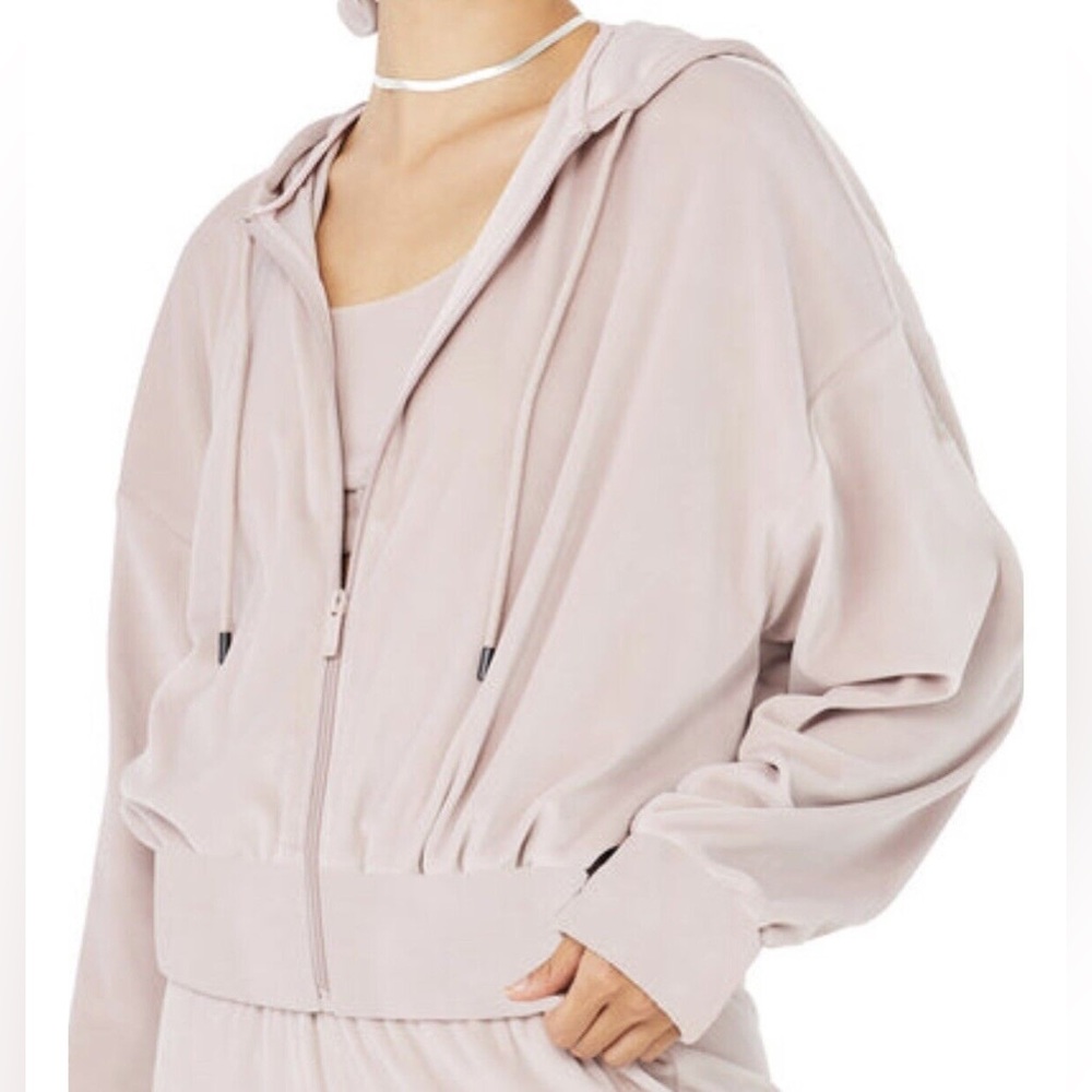 Glimmer velour full zip hoodie NWOT